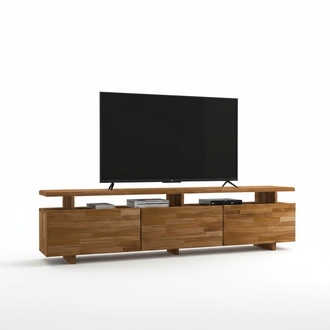 Dunkelbrauner TV-Ständer Wohnzimmer Sideboard Robustes Lowboard Möbel