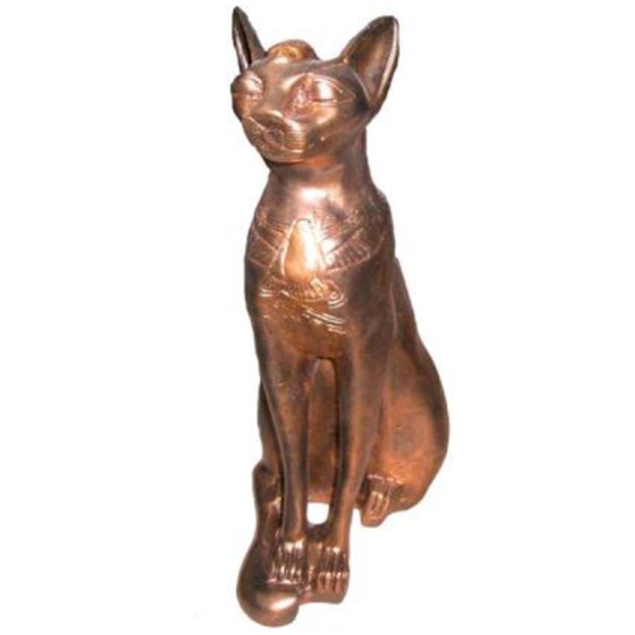 Figur Ägyptische Katze Bastet Statuen Figuren Dekoration Kunststoff 37cm