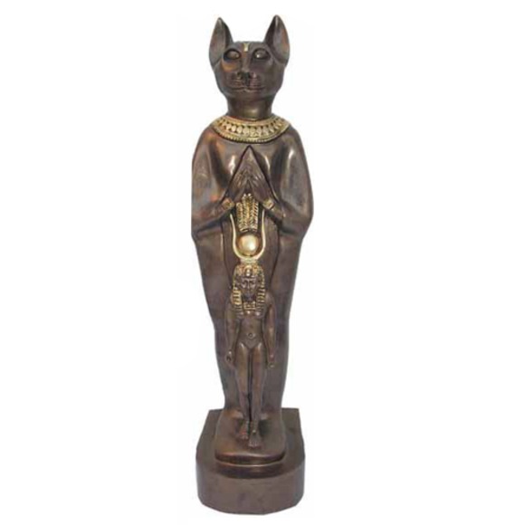 Skulptur Ägypten Göttin Katzen Bastet Statuen Ägyptische Statue Figuren