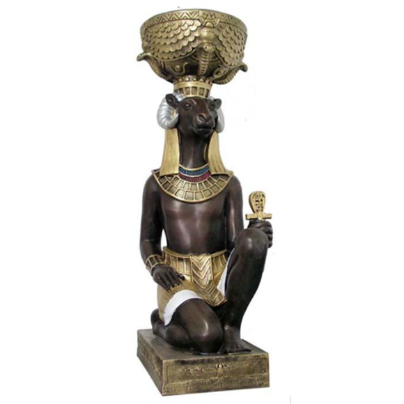 Ägyptischer Gott Khnum Statue Statuen Dekoration Figuren Skulpturen Deko
