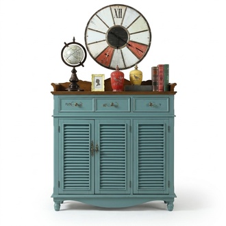 Echtholz Kommoden Blaue Anrichte Schränke Sideboard Regal Kommode Anrichten Neu