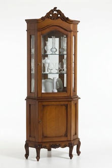 Eck Vitrine Vitrine Schrank Vitrinen Wohnzimmer Schau Schränke Design Barock Neu