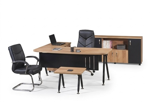 Eckbürotisch Arbeitstisch Komplettbüro Büromöbel 3tlg Holz Set Schwarz