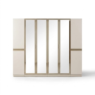 Eckkleiderschrank modern getöntes Glas Schlafzimmer groß Design