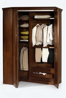 Eckschrank Eiche Schrank Eckschrank Kleiderschrank Schränke Schlafzimmer Möbel