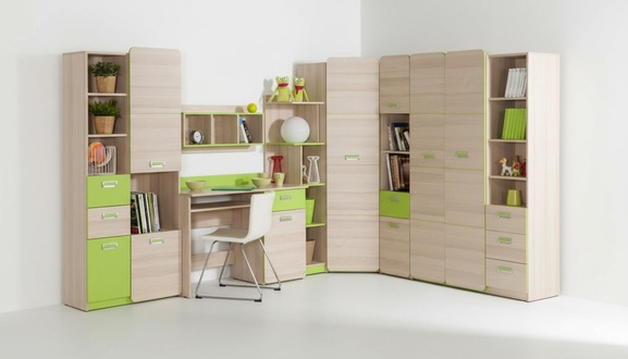 Eckschrank Kleiderschrank Schlafzimmer Schränke Schrank jvmoebel Kinder