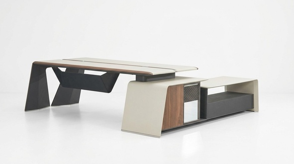 Eckschreibtisch Büro Einrichtung Chef Zimmer Möbel Design Schreibtische Tische