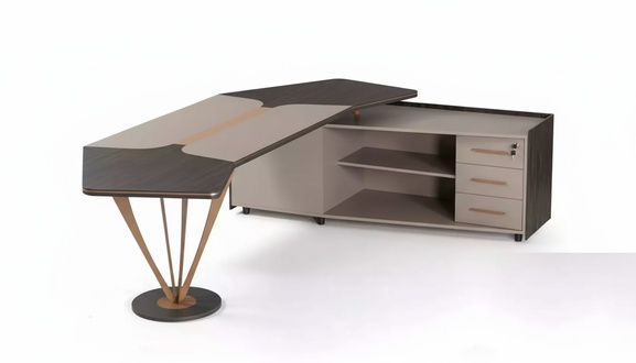 Eckschreibtisch Büromöbel Arbeitszimmer Luxus Möbel Modern Tisch Neu