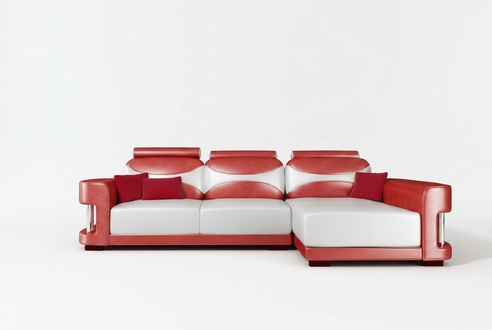 Ecksofa Eck Sofa Garnitur Couch Polster Leder Wohnlandschaft Chaiselounge Wies