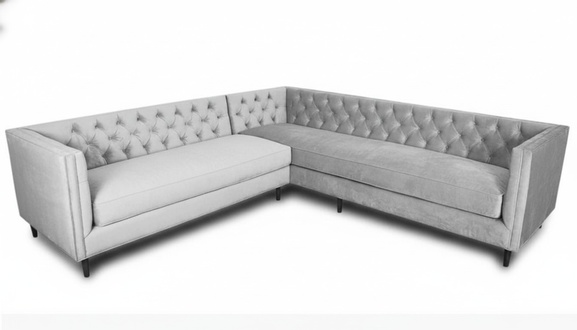 Ecksofa Grau Big Textill Stoff Chesterfield Sofas Kreative Möbel Neu