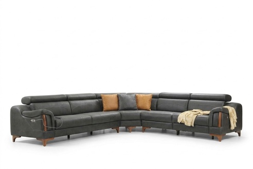 Ecksofa L-Form Modern Sofa Wohnzimmer Couch Polster Textil Stoff Möbel