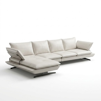 Ecksofa Sofa Couch Polster Wohnlandschaft Eck Sofas Garnitur L Form Beige Neu