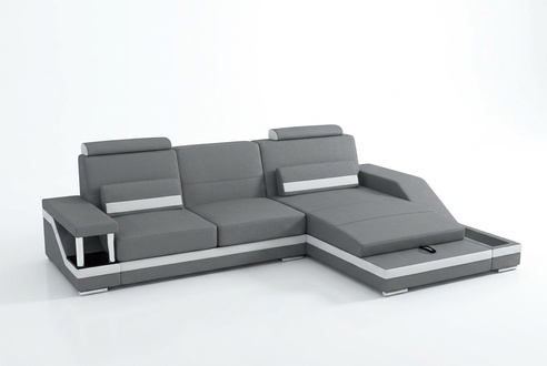 Ecksofa Wohnlandschaft Sofa Couch Eck Garnitur Leder Textil Stoff Hamburg VI