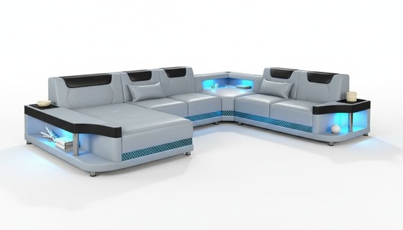 Ecksofas U Form Modernes Polster Wohnzimmer Möbel Ecksofa Ledersofa Design Sofa