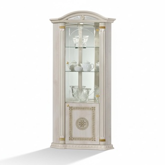 Eckvitrine Vitrine Anrichte Vitrinen Luxus Glas Schrank Schranke Eck Holz Design