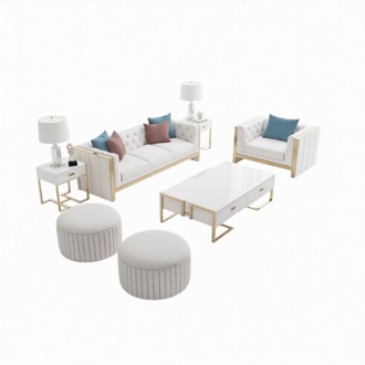 Edel Stahl Couch Polster Stoff Sofa 321 Sitzer Couchen Garnitur Set
