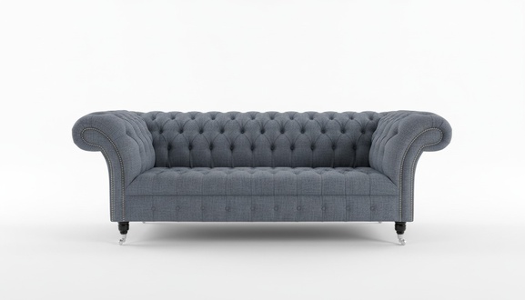 Edle Luxus Stoff Couch Chesterfield Stoff Sofa Polster Lehn 3 Sitzer Couchen Neu