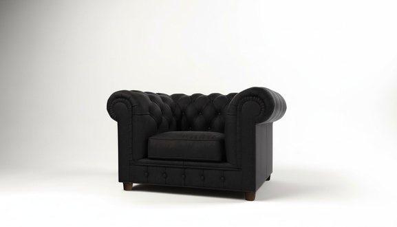Edler Design Chesterfield Polster Sessel Fernseh Sitz Club Lounge Textil Leder