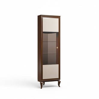 Edler Luxus Schrank Vitrine Glas Klassische Schränke Vitrinen Wohnzimmer Möbel