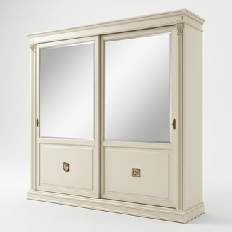Edler Schrank Luxus Schwebetüren Design Schlaf Zimmer Schränke Kleider Massivholz neu