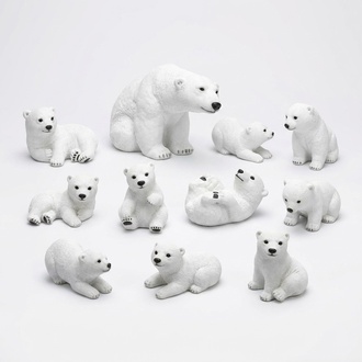 Eisbär Figur 21cm Statue Bär Garten Dekoration Figuren Statuen deko Figur