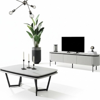 Elegant Lowboard Robust Couchtisch Fernsehtisch Tisch Wohnzimmer Möbel Sidebaord