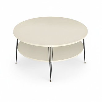 Eleganter Beigefarbener Couchtisch aus Holz mit modernem Design