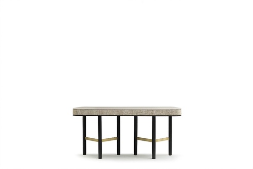 Eleganter Beigefarbener Holz-Konsolentisch im Stilvoll-Design