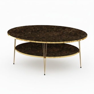 Eleganter brauner Couchtisch aus Holz für modernes Wohnzimmer