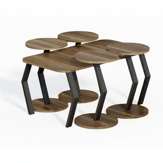 Eleganter brauner Holztisch mit modernem Design