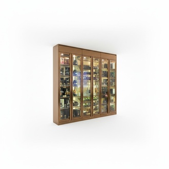 Eleganter goldener Weinschrank aus hochwertigem Edelstahl für