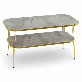 Eleganter grauer Couchtisch aus Holz mit modernem Design