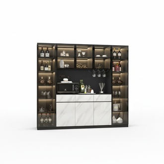 Eleganter schwarzer Weinschrank aus Holz mit modernem Design