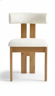 Eleganter Stuhl mit Holzgestell ruhigem Design und gepolsterter Sitzfläche
