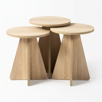 Elegantes braunes Holz Couchtisch-Set für modernes Wohnzimmer