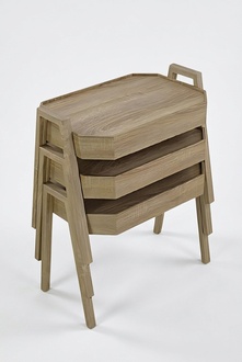 Elegantes braunes Holz Couchtisch-Set im modernen Design