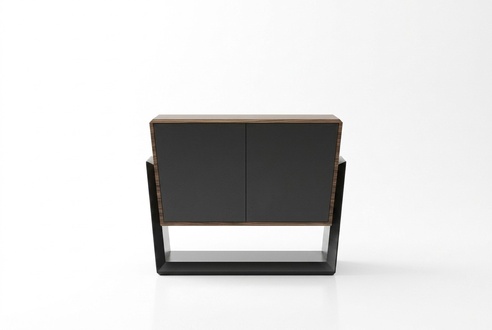 Elegantes braunes Holz Sideboard modern stilvoll für Wohnzimmer