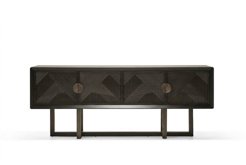 Elegantes braunes Holz TV-Lowboard modern und funktional