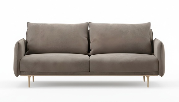 Elegantes graues Stoffsofa für Wohnzimmer im modernen Design