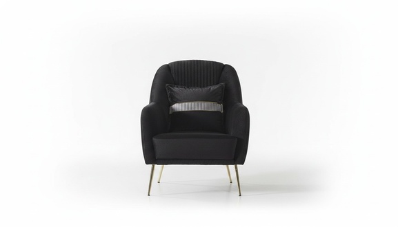 Elegantes Sofa Sessel Sofagarnitur Schwarz Relax 2tlg Wohnzimmer Möbel