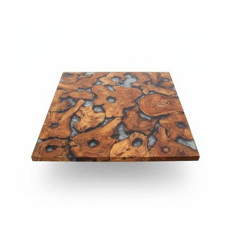 epoxid harz esstisch echtes massive holz möbel wasserfall epoxy tisch 100x100