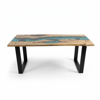 epoxid harz Konsolen echtes massiv holz möbel wasserfall Sidebaird tisch 200x40