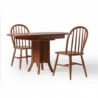 Essgruppe Holz Esszimmer Esstisch Stühle 3tlg Braun Essecke Barock