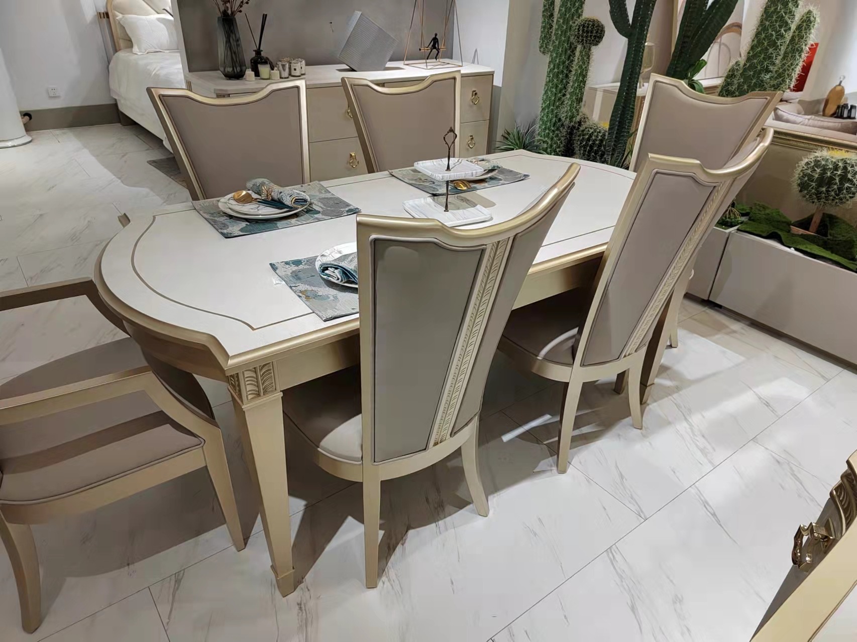 Essgruppe Moderne Stühle Tisch Tische 7tlg. Esstisch 6x Stühle Esszimmer Set