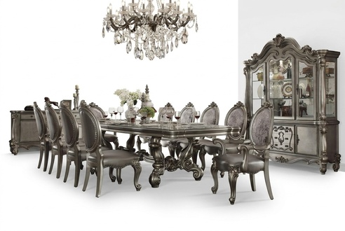 Esstisch 10 x Stühlen Esszimmer Set Essgruppe Holz Tisch 11tlg. Barock Rokoko
