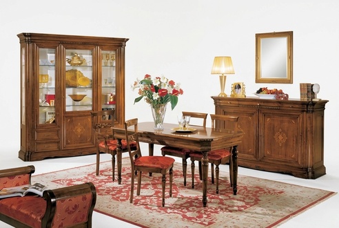 Esstisch 4x Stühle Garnitur Essgruppe Sideboard Tisch Set Esstisch 7tlg.