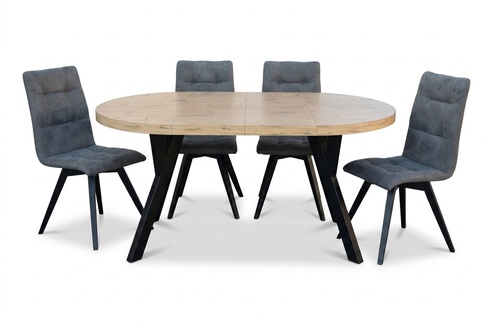 Esstisch 4 x Stühle Esszimmer Set Essgruppe Luxus Stuhl Tisch 5tlg.