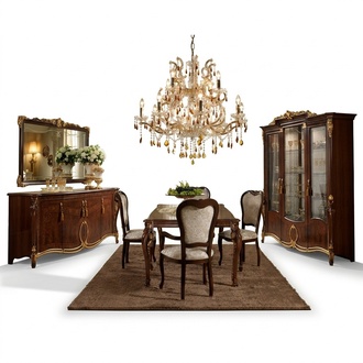 Esstisch 6 Stühle Esszimmer Tisch Jugendstil luxus Möbel royal Neu Rokoko