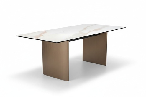 Esstisch Esszimmer Holz Esstische Stil Modern Braun Design Metall