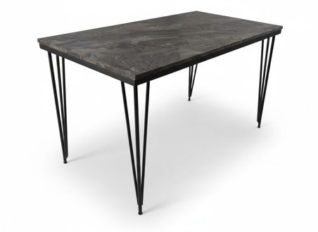 Esstisch Esszimmertisch Ausziehtisch Küchentisch Metallbeine Marmoroptik